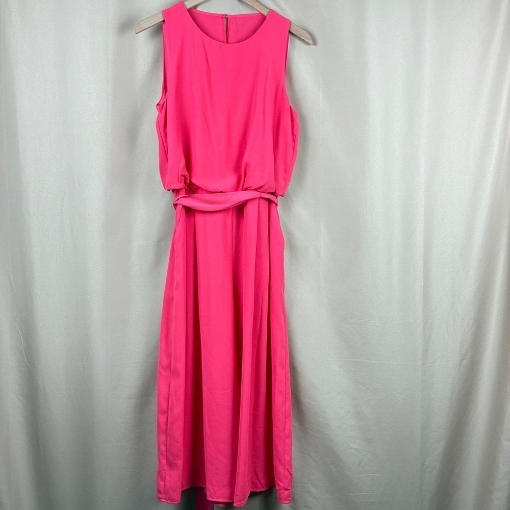 Vince Camuto Culotte Jumpsuit 10 Pink Polyester Barbiecore Wedding Guest Chic